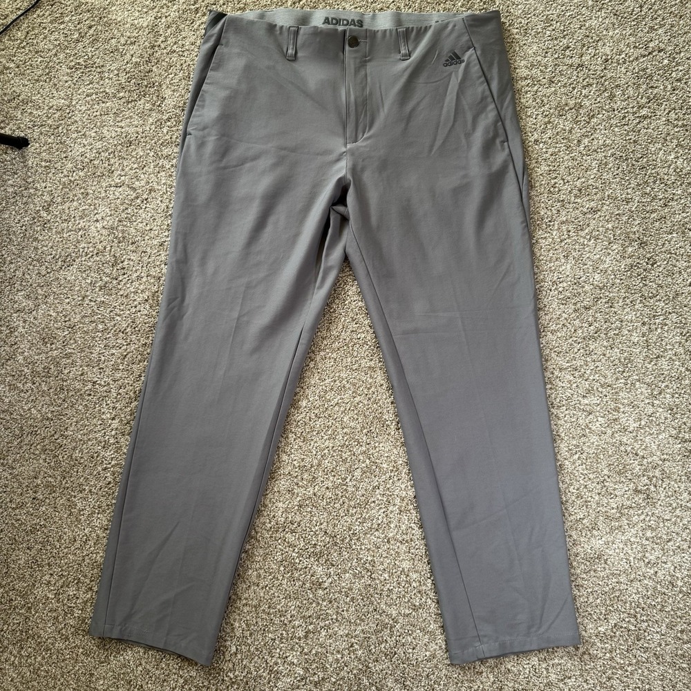 Adidas Mens Size 36x30 Adi Advantage Straight Leg Grey Golf‎ Pant